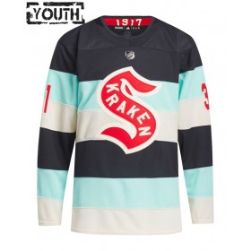 Seattle Kraken Hockeydrakt Philipp Grubauer 2023-24 Blå Winter Classic Adidas Authentic - Barn